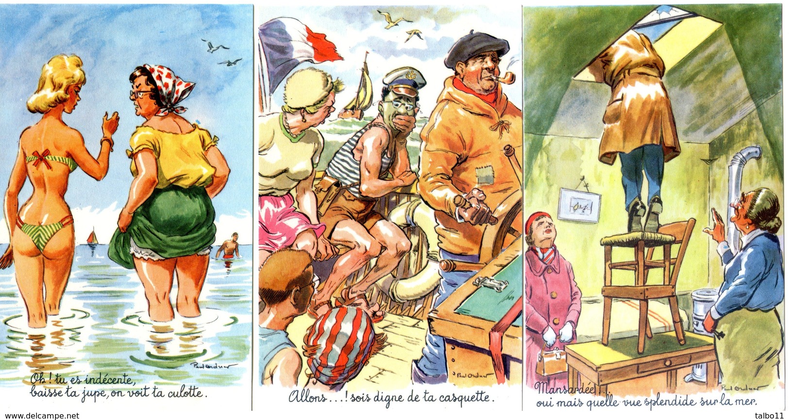 Humour - Lot De  Cartes - Illustrteur Ordner - Theme Des Vacances - Ordner, P.