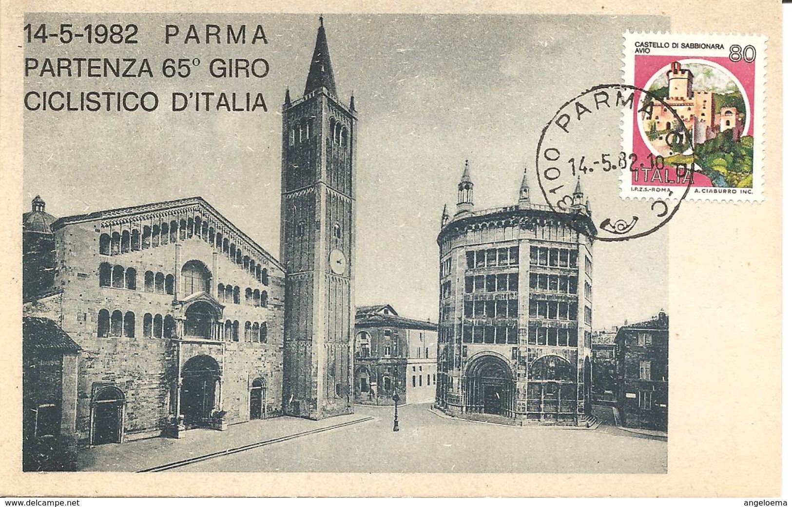 ITALIA - 1982 PARMA Ann. Ordinario PARMA CP-C Su Cartolina Illustr. Sovrast. Partenza 65° Giro D'Italia Ciclismo - 3510 - Cycling