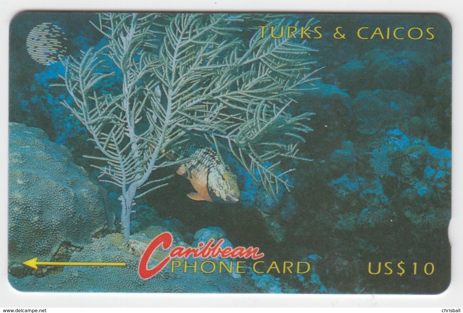 Turks & Caicos GPT Phonecard (Fine Used) Code 6CTCA - Turks- En Caicoseilanden