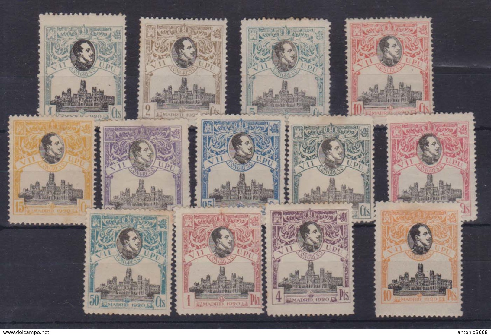 Año 1920   Edifil 297 A 309   Serie VII Congreso De La UPU - Unused Stamps