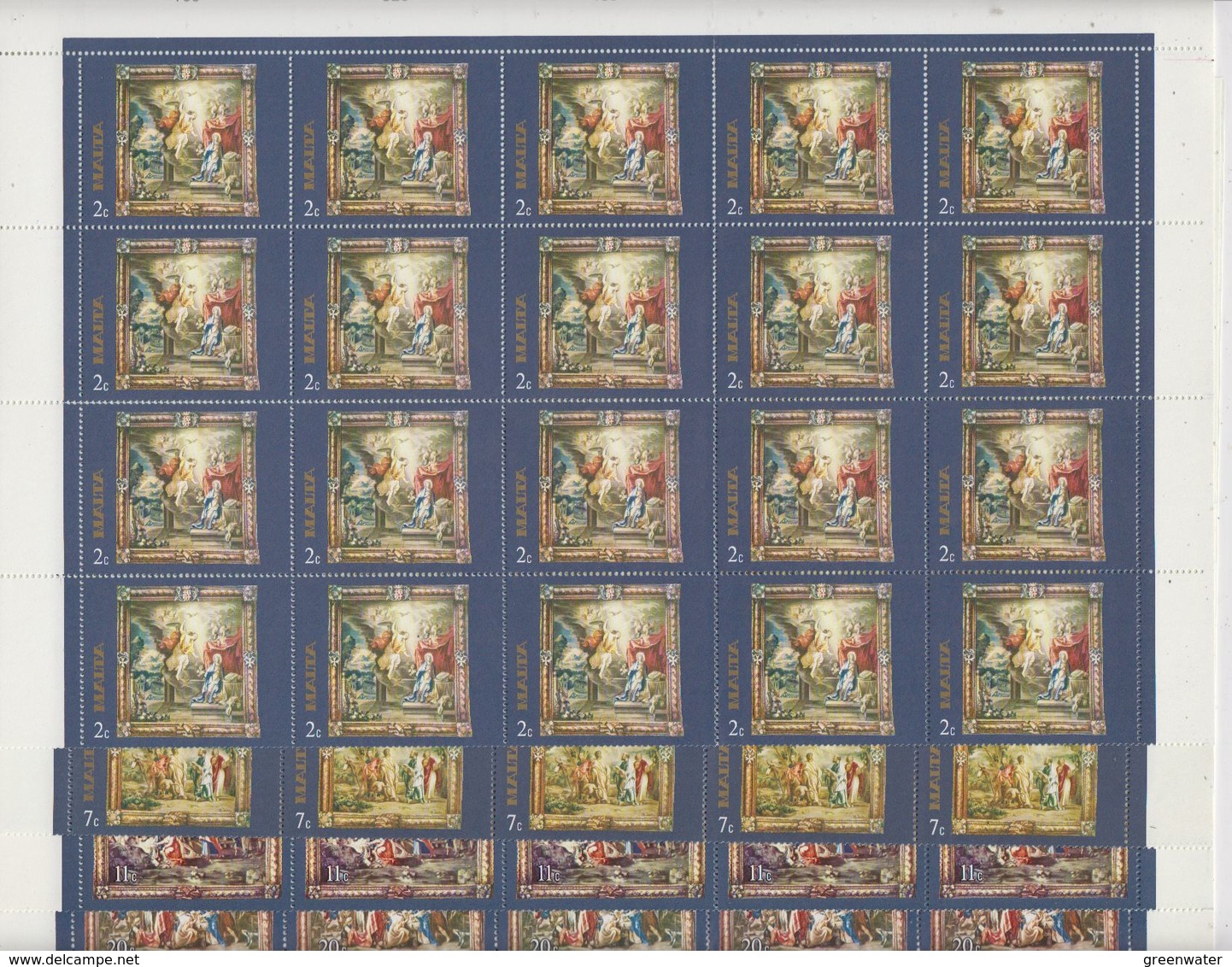 Malta 1977 400th. Anniversary Birth Of Rubens / Flemish Tapestries 4v Sheetlets (shtlts Are 1x Folded)  ** Mnh (F7963) - Malta