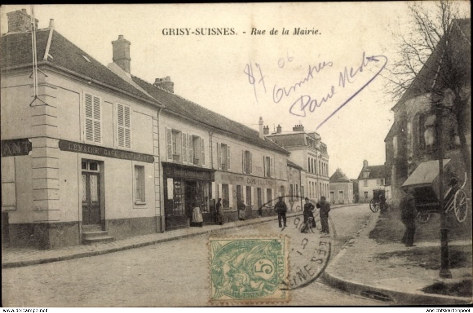 Cp Grisy Suisnes Seine Et Marne, Rue De La Mairie - Sonstige & Ohne Zuordnung