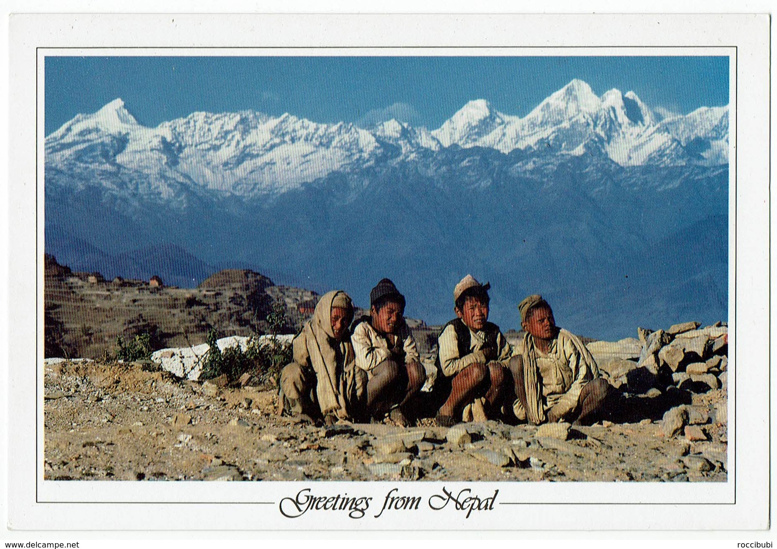 Nepal, Langtang Range & Boys - Népal