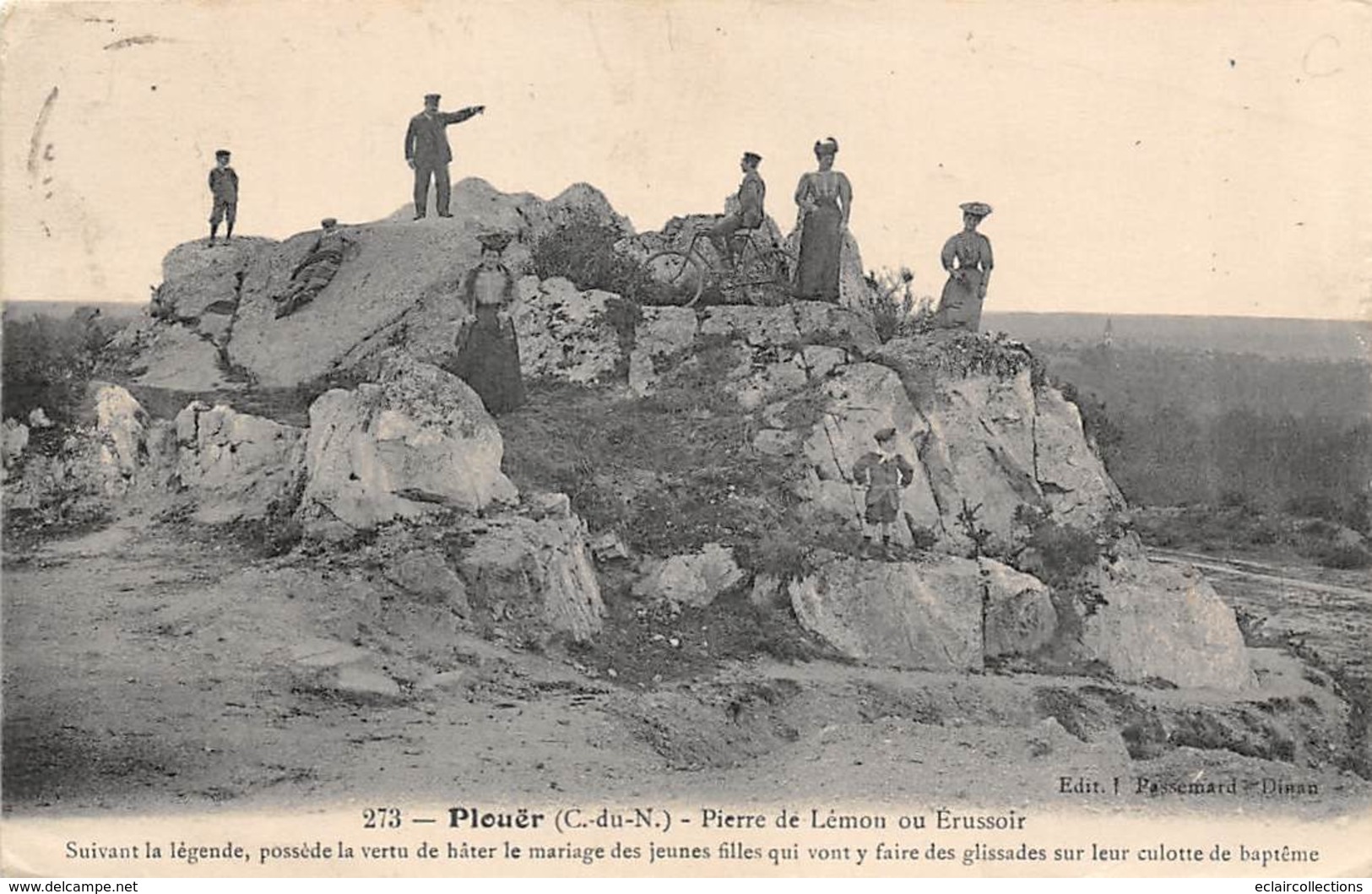 Plouër Sur Rance           22         Roche De Lémon Ou Erussoir  .Croyance Et Légende      2    (voir Scan) - Plouër-sur-Rance