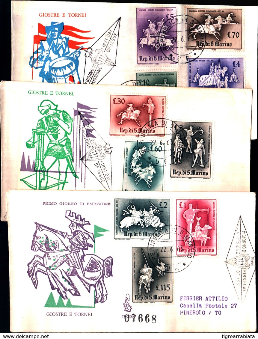 12879a)F.D.C.SERIE COMPLETA SAN MARINO 22-6-63 - FDC