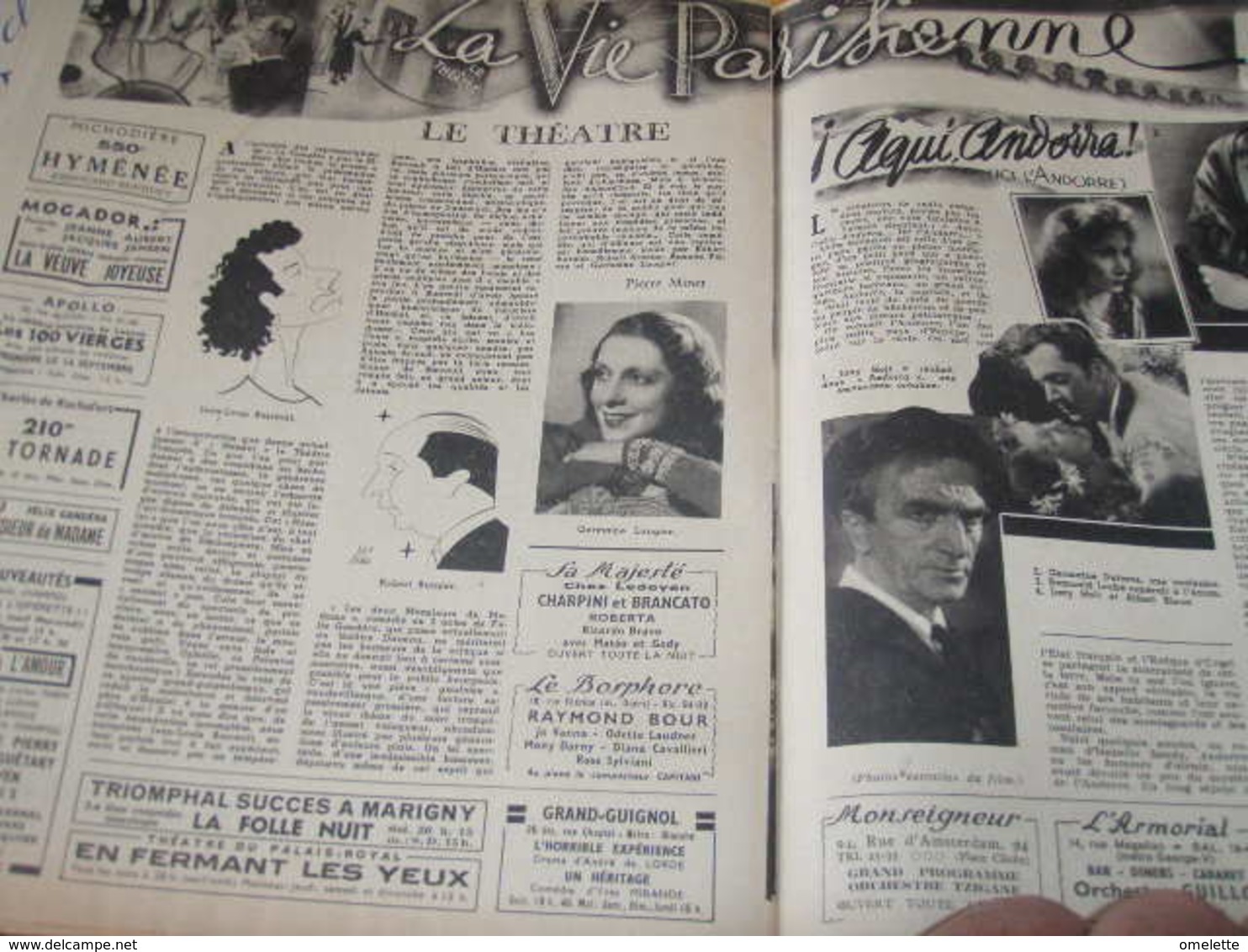 ONDES RADIO PARIS/COLLABORATION/MAX ELLOY/LILY DUVERNEUIL /ROLAND TESSIER/DIEPPE /LUCHAIRE CHEVALIER//MONA LAURENA - 1900 - 1949