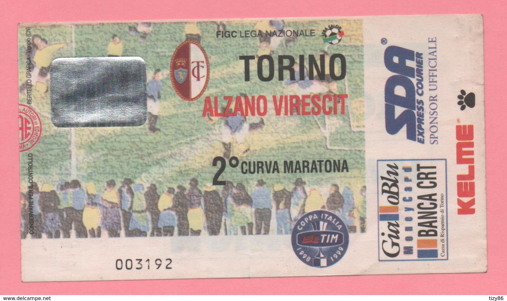 Biglietto D'ingresso Torino Alzano Virescit - Biglietti D'ingresso