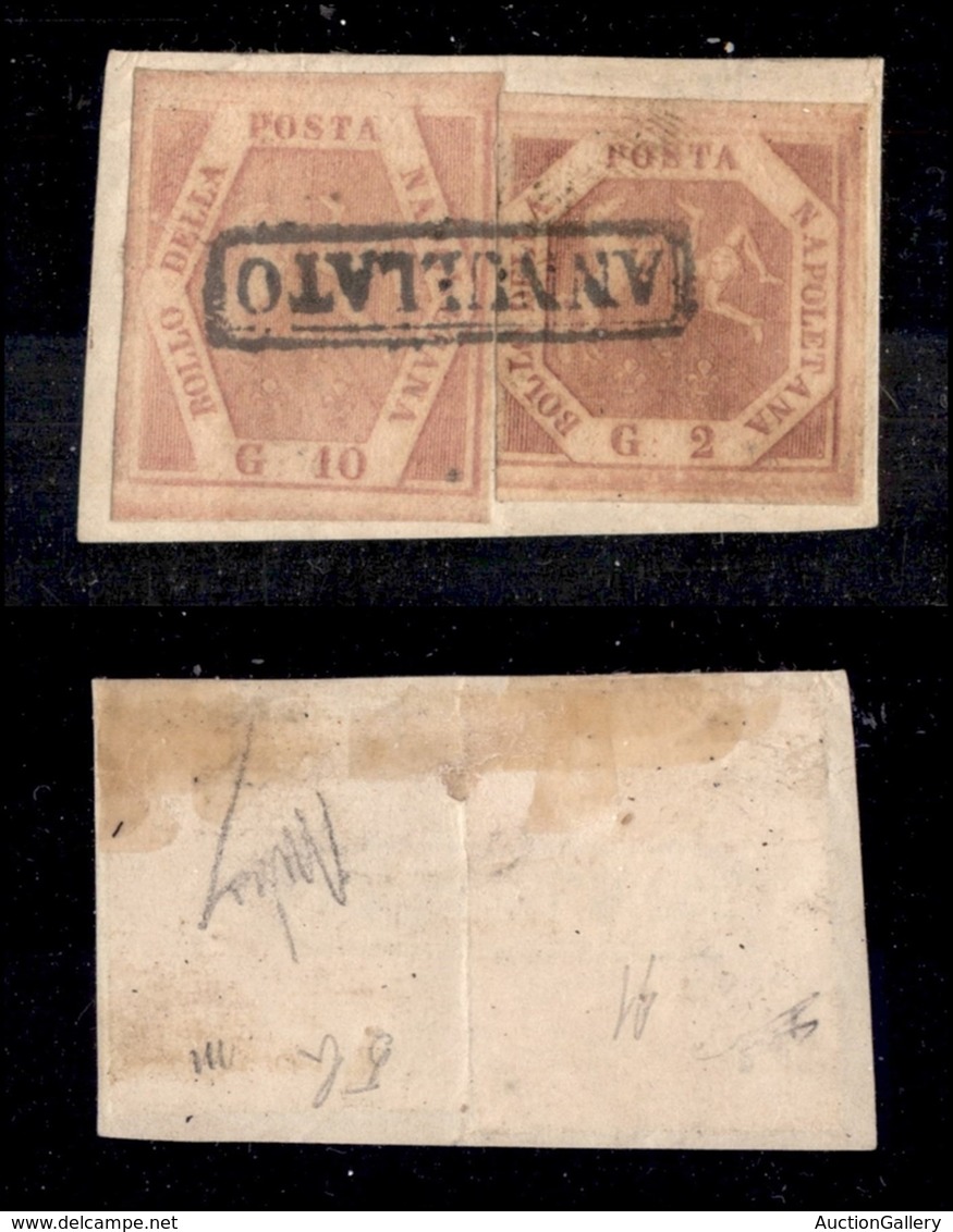 ANTICHI STATI ITALIANI - Napoli - 1858 - 10 Grana (11) Ben Marginato + 2 Grana (5) Corto A Sinistra - Other & Unclassified