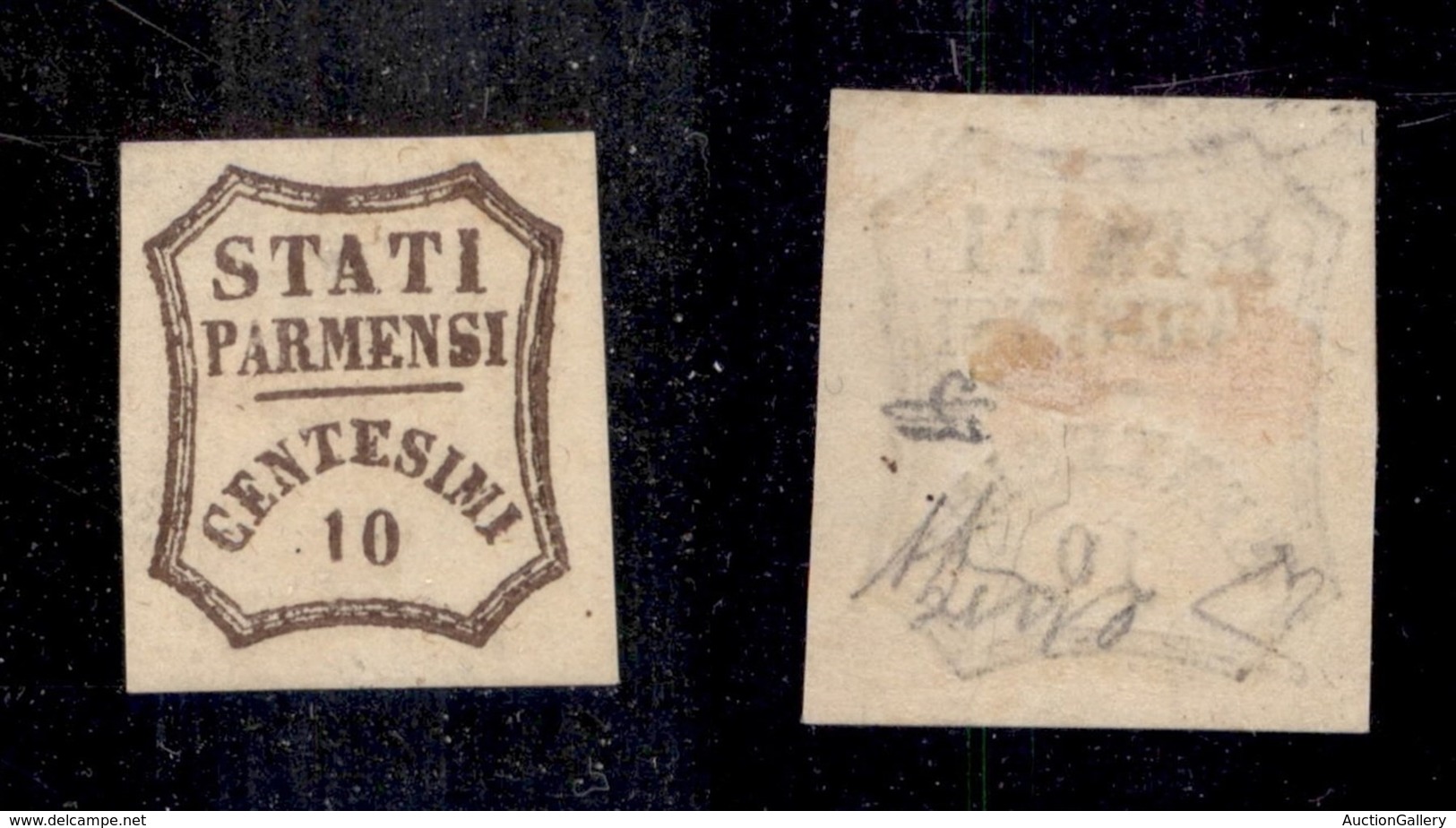 ANTICHI STATI ITALIANI - Parma - 1859 - 10 Cent (14) - Gomma Originale - Diena (2.200) - Autres & Non Classés