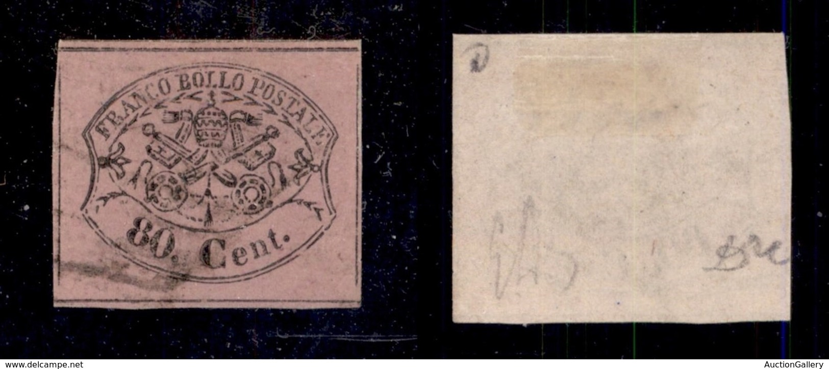 ANTICHI STATI ITALIANI - Stato Pontificio - 1867 - 80 Cent (20) - Usato - Diena (850) - Autres & Non Classés