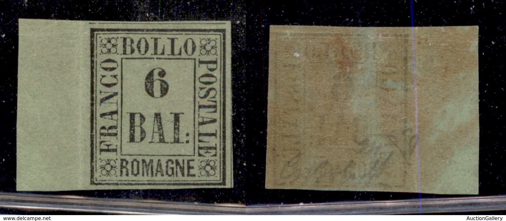 ANTICHI STATI ITALIANI - Romagne - 1859 - 6 Bai (7) Bordo Foglio - Gomma Originale - Other & Unclassified