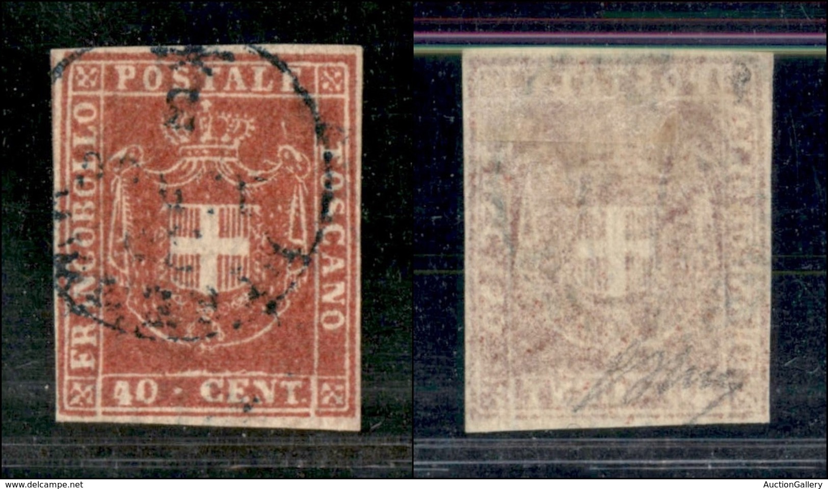 ANTICHI STATI ITALIANI - Toscana - 1860 - 40 Cent (21) Usato A Firenze - Oliva - Autres & Non Classés