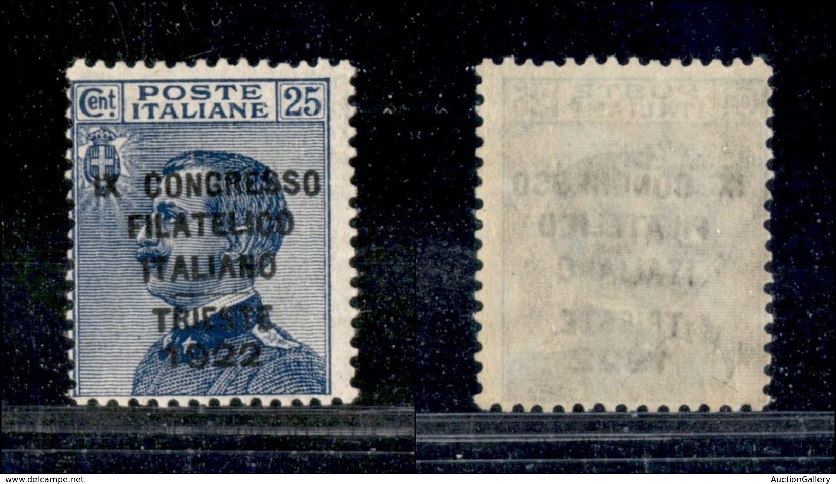 REGNO - 1922 - 25 Cent Congresso Filatelico (125) - Gomma Integra (750) - Autres & Non Classés