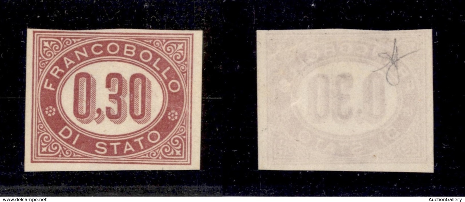 REGNO - 1875 - Prove D’Archivio - Servizio - 30 Cent (P4) - Gomma Originale (400) - Autres & Non Classés