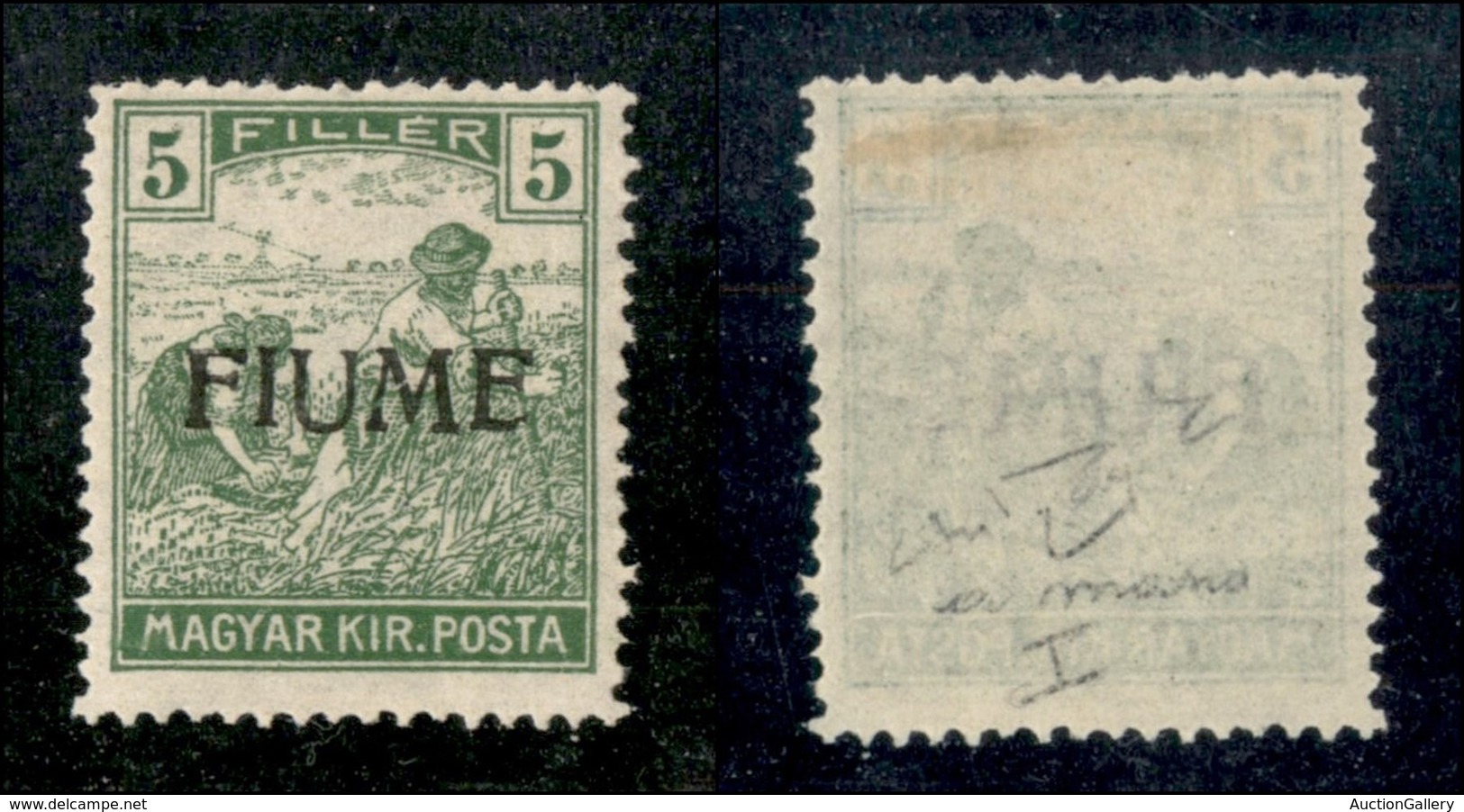 OCCUPAZIONI I GUERRA MONDIALE - Fiume - 1918 - Soprastampa A Mano - 5 Filler (6/I - Primo Tipo) - Gomma Originale - Rayb - Other & Unclassified