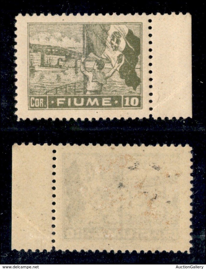 OCCUPAZIONI I GUERRA MONDIALE - Fiume - 1919 - 10 Corone (C48) - Gomma Originale (280) - Other & Unclassified