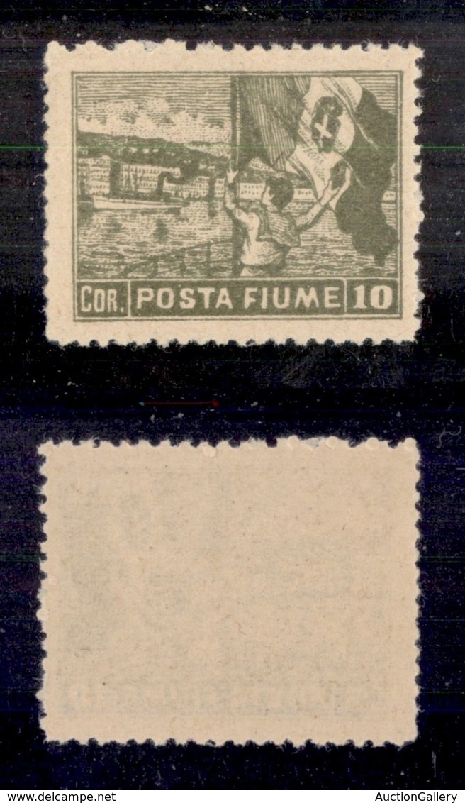 OCCUPAZIONI I GUERRA MONDIALE - Fiume - 1919 - 10 Corone (56/Iac) - Dentellatura Mista - Gomma Integra (2.500) - Other & Unclassified