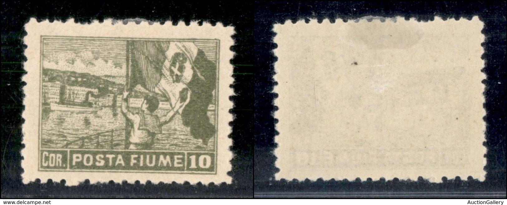 OCCUPAZIONI I GUERRA MONDIALE - Fiume - 1919 - 10 Corone (56/II) - Dentellato 10 1/2 - Gomma Originale (650) - Other & Unclassified