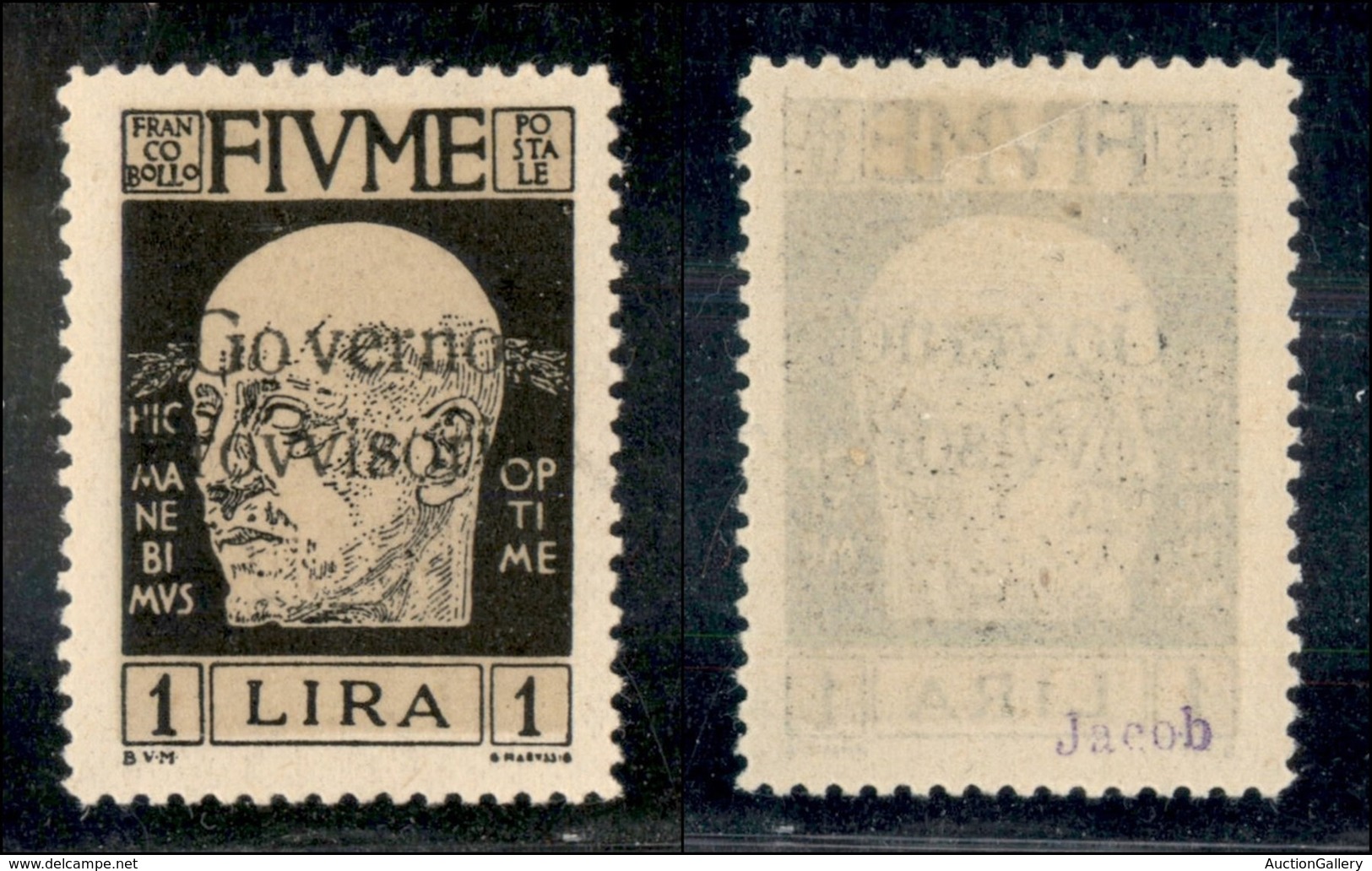 OCCUPAZIONI I GUERRA MONDIALE - Fiume - 1921 - 1 Lira Governo Provvisorio (158) - Gomma Originale (250) - Other & Unclassified