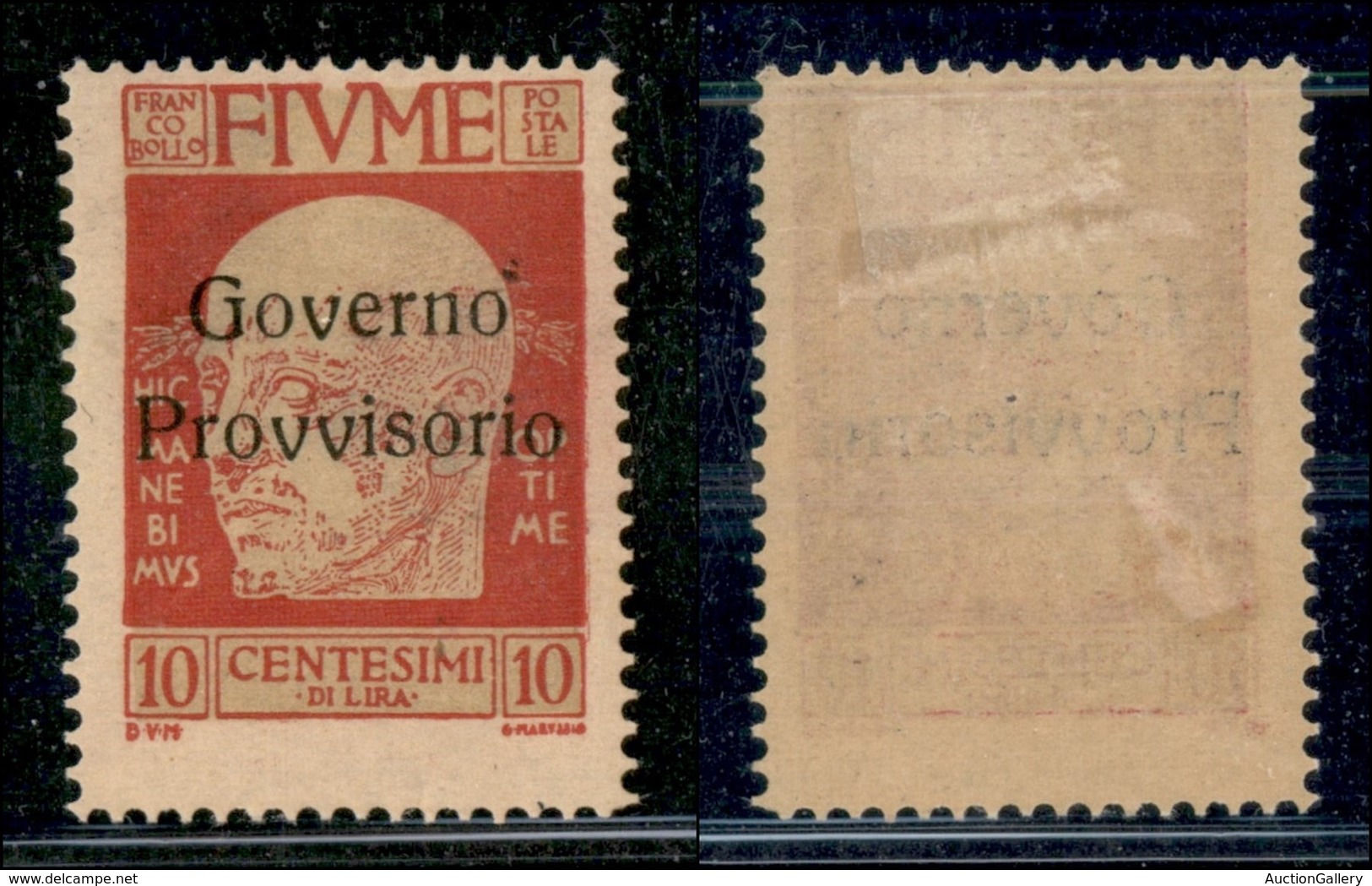 OCCUPAZIONI I GUERRA MONDIALE - Fiume - 1921 - 10 Cent Governo Provvisorio (178 C) - O Diverse - Gomma Originale (500) - Otros & Sin Clasificación
