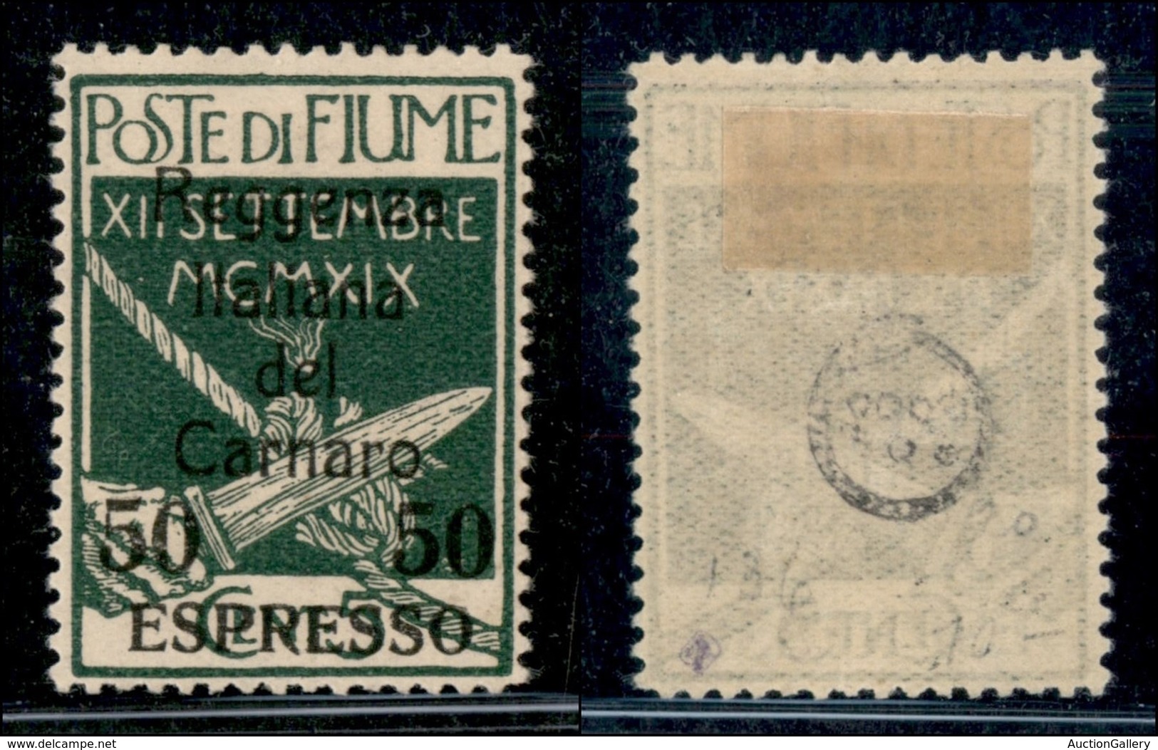 OCCUPAZIONI I GUERRA MONDIALE - Fiume - 1920 - 50 Cent Reggenza (4) - Gomma Originale (440) - Otros & Sin Clasificación