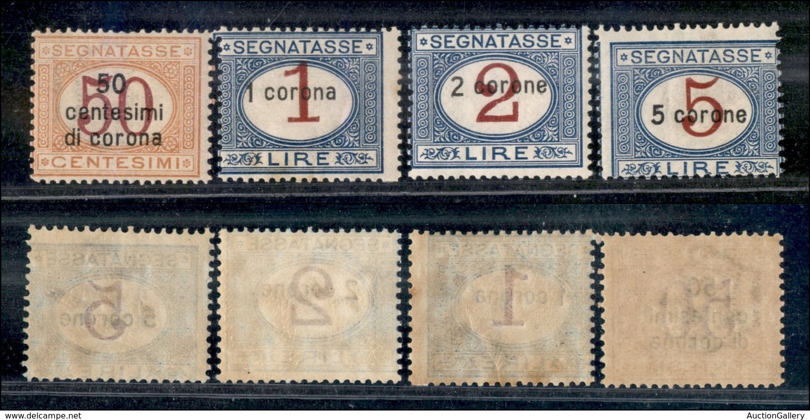 OCCUPAZIONI I GUERRA MONDIALE - Dalmazia - 1922 - Segnatasse (1/4) - Serie Completa - Gomma Integra (550) - Other & Unclassified