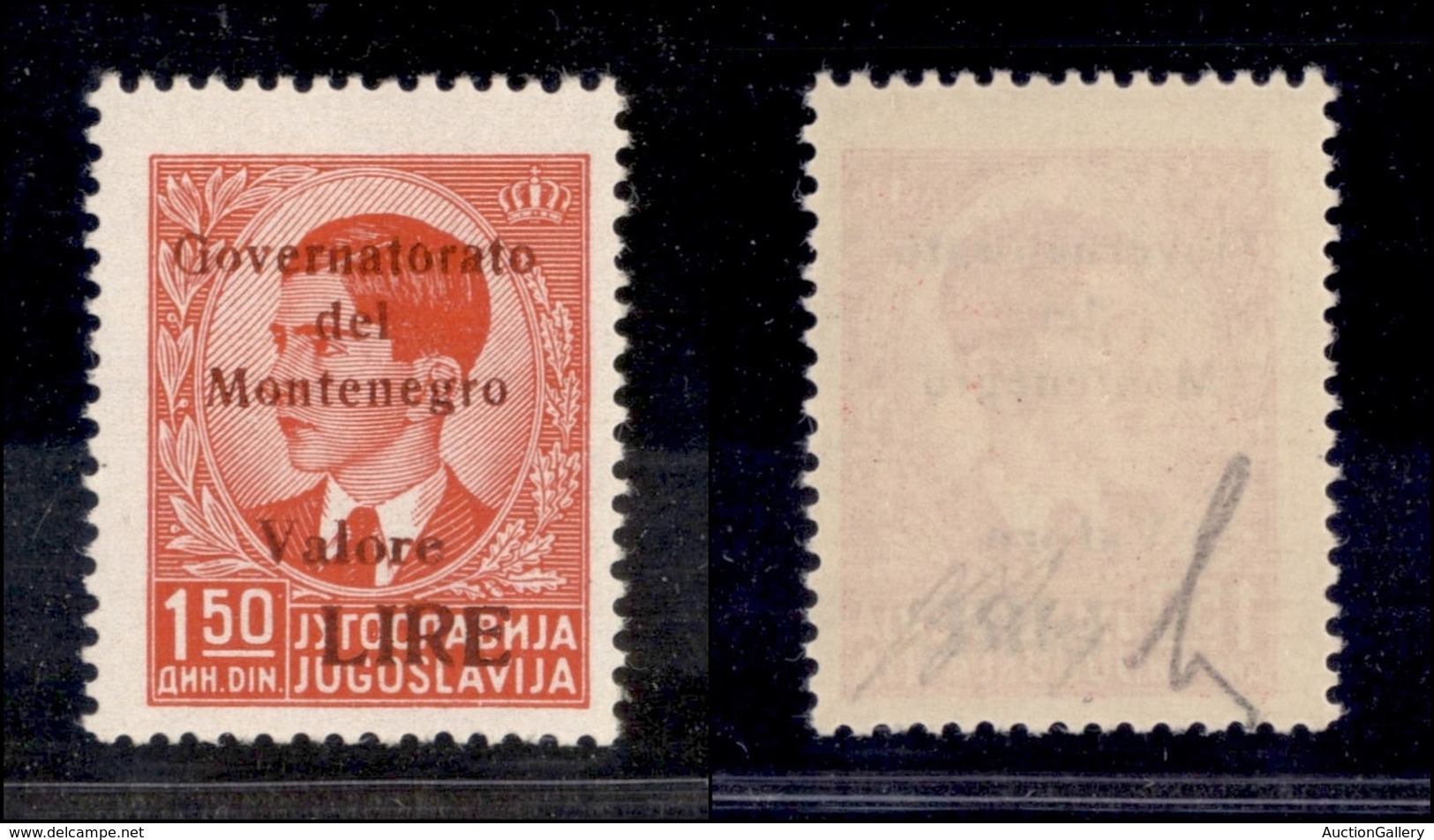 OCCUPAZIONI II GUERRA MONDIALE - Montenegro - 1942 - 1.50 Din (51) - Gomma Integra (700) - Autres & Non Classés