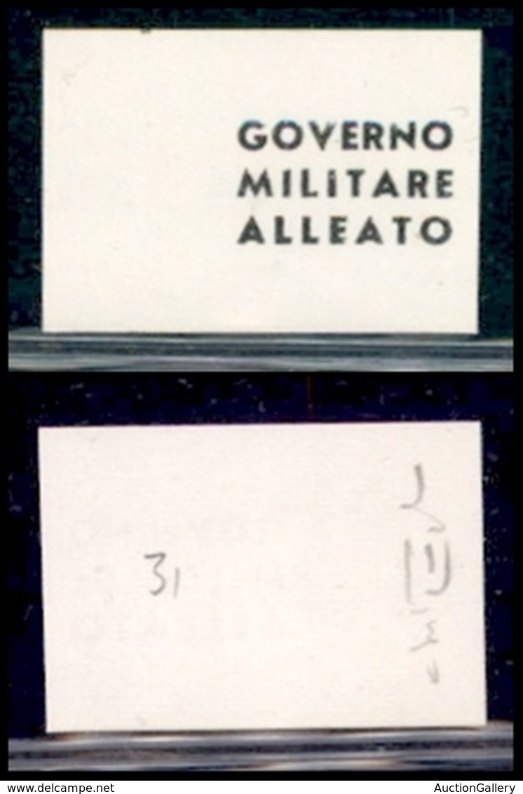 OCCUPAZIONI STRANIERE DI TERRITORI ITALIANI - Occupazione Anglo-Americana - Napoli - 1943 - Prova Di Stampa Della Sopras - Autres & Non Classés