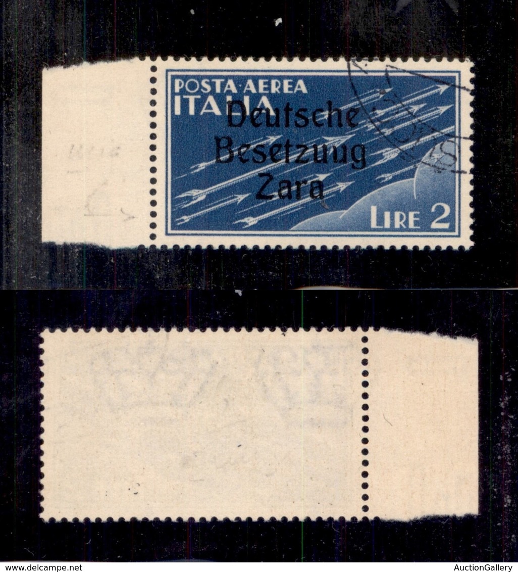 OCCUPAZIONI STRANIERE DI TERRITORI ITALIANI - Occupazione Tedesca - Zara - 1943 - Besetzuug - 2 Lire (6K) Usato (700) - Other & Unclassified