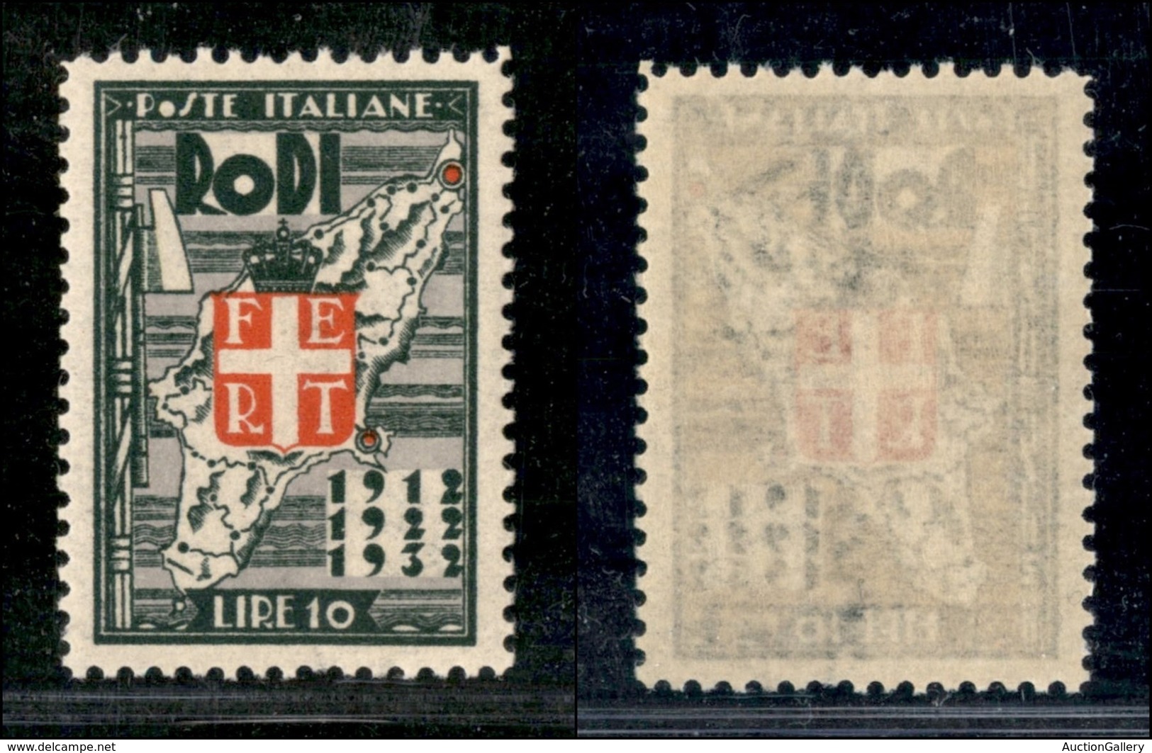 COLONIE - Egeo - Emissioni Generali - 1932 - 10 Lire Ventennale Occupazione (73) - Gomma Integra (200) - Autres & Non Classés