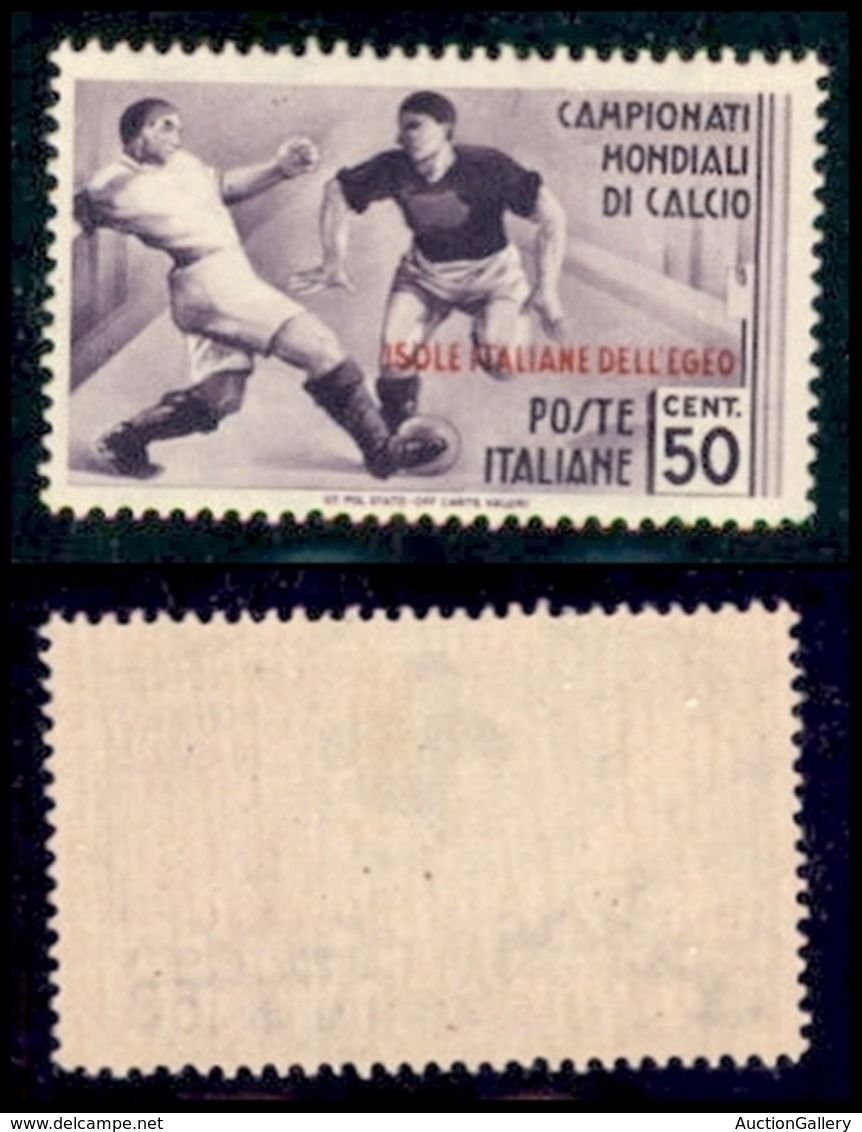 COLONIE - Egeo - Emissioni Generali - 1934 - 50 Cent Calcio (77) - Gomma Originale - Autres & Non Classés