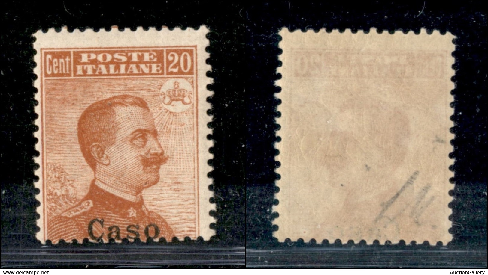 COLONIE - Egeo - Caso - 1917 - 20 Cent Michetti (9) - Gomma Integra (550) - Other & Unclassified