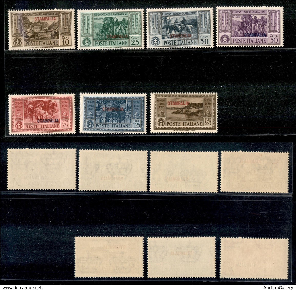 COLONIE - Egeo - Stampalia - 1932 - Garibaldi (17 + 19/24) - 7 Valori - Gomma Integra - Other & Unclassified