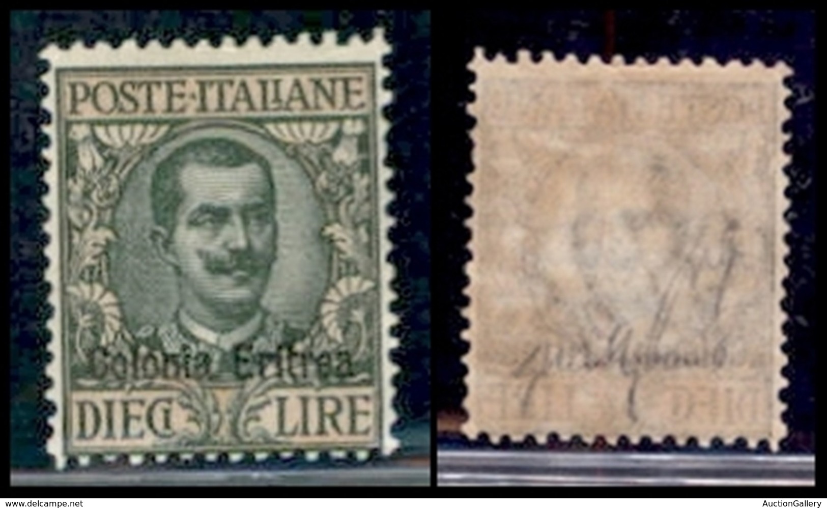 COLONIE - Eritrea - 1916 - 10 Lire Floreale (40) - Gomma Originale - Chiavarello (550) - Other & Unclassified