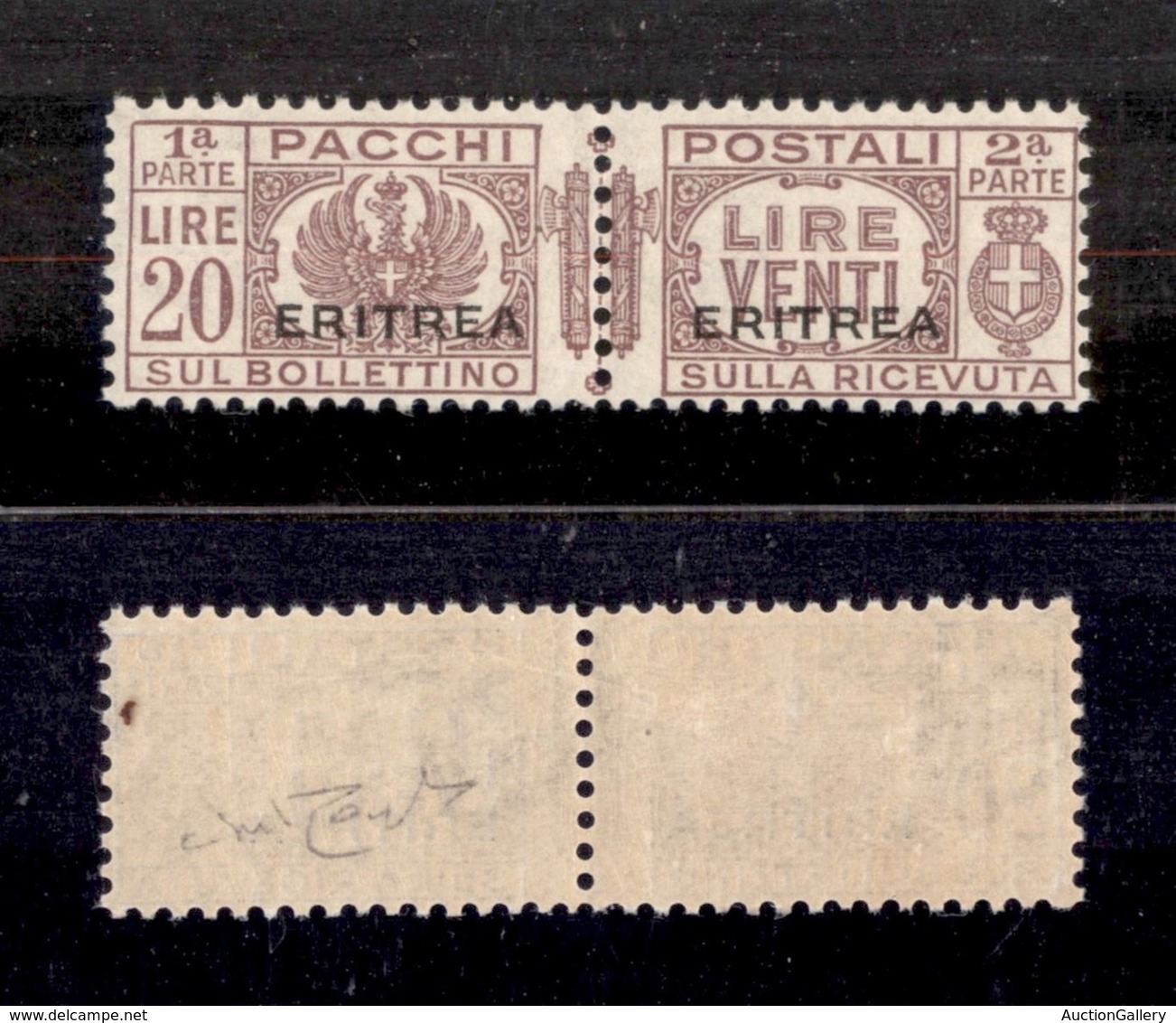 COLONIE - Eritrea - 1927/1937 - 20 Lire (32) - Gomma Originale - Impercettibile Traccia Di Linguella - Raybaudi (700) - Other & Unclassified