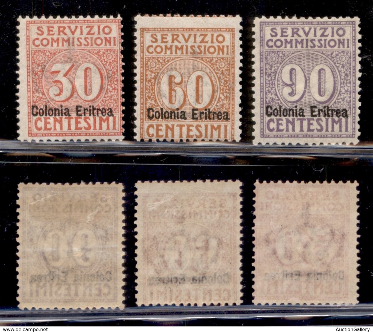 COLONIE - Eritrea - 1916 - Servizio Commissioni (1/3) - Serie Completa - Gomma Originale (200) - Other & Unclassified
