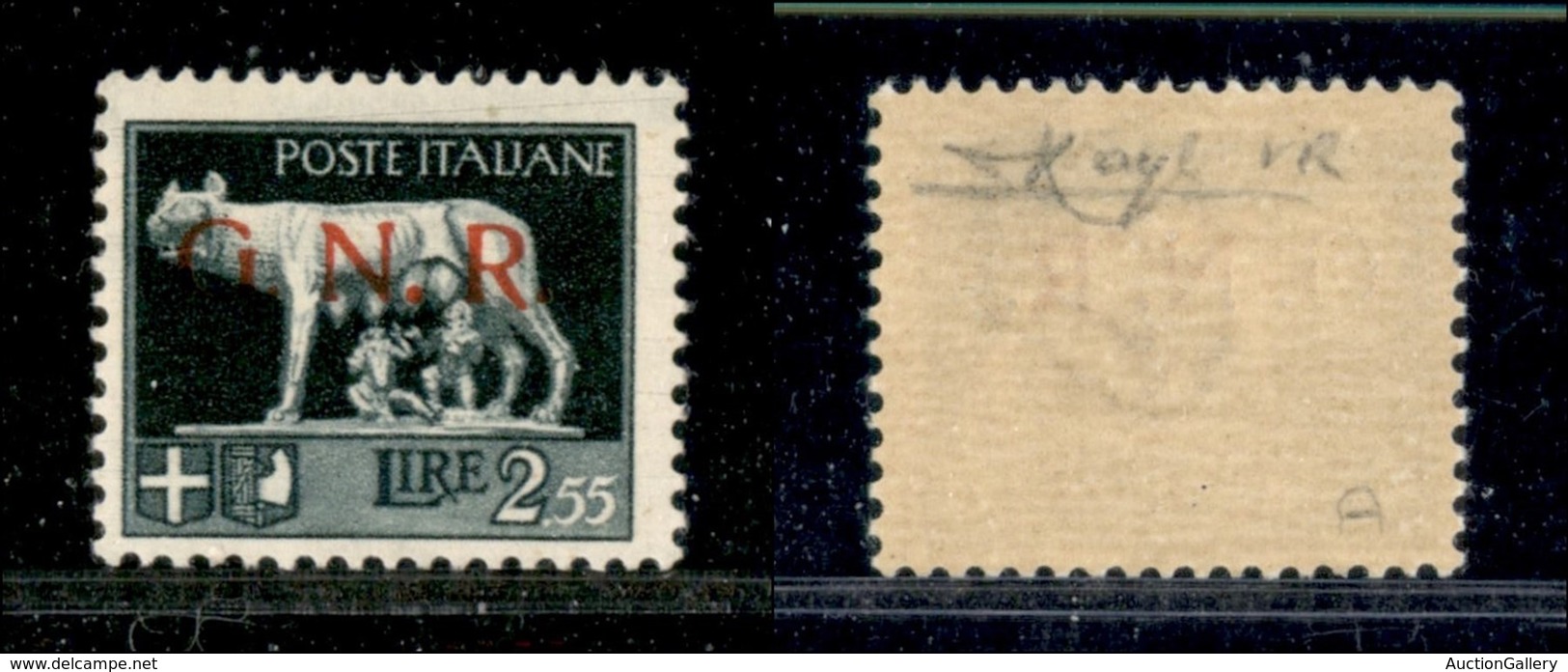 RSI - G.N.R. Verona - 1944 - 2.55 Lire (483 Iac) - Punto Piccolo Dopo G + Punto Grosso Dopo N - Gomma Integra - Raybaudi - Autres & Non Classés