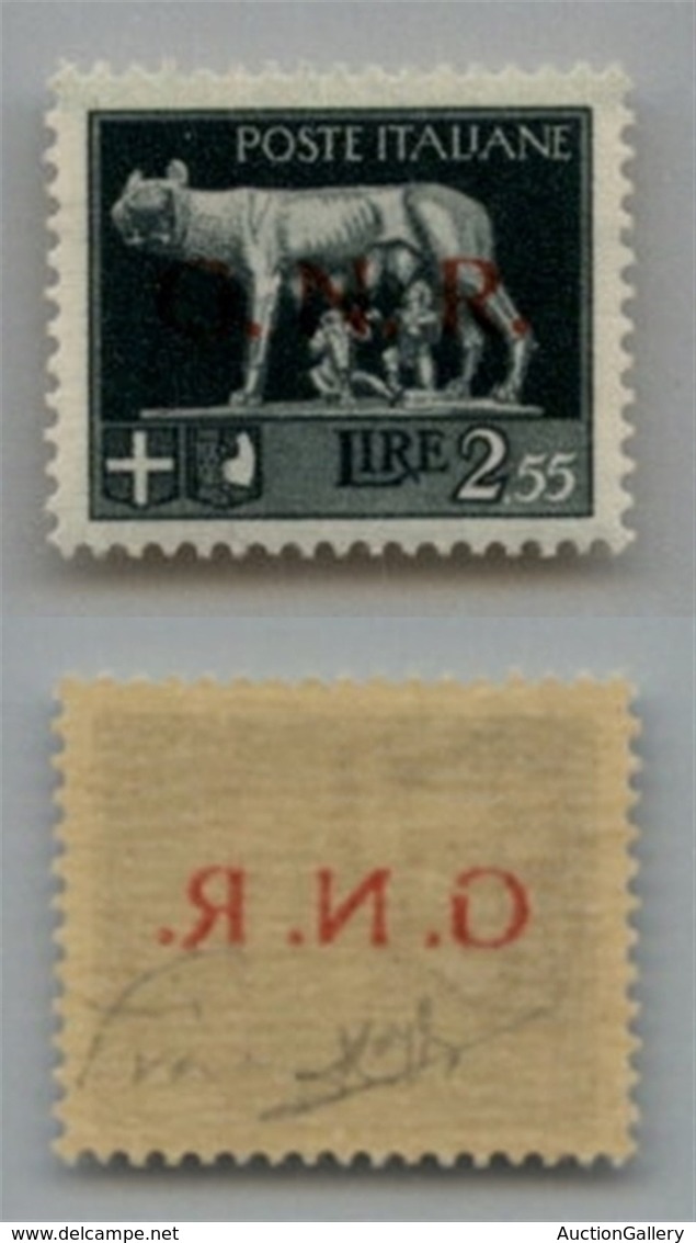 RSI - G.N.R. Verona - 1944 - 2,55 Lire (483 L) Con Decalco - Gomma Integra - Fiecchi + Raybaudi + Cert. AG (800) - Autres & Non Classés