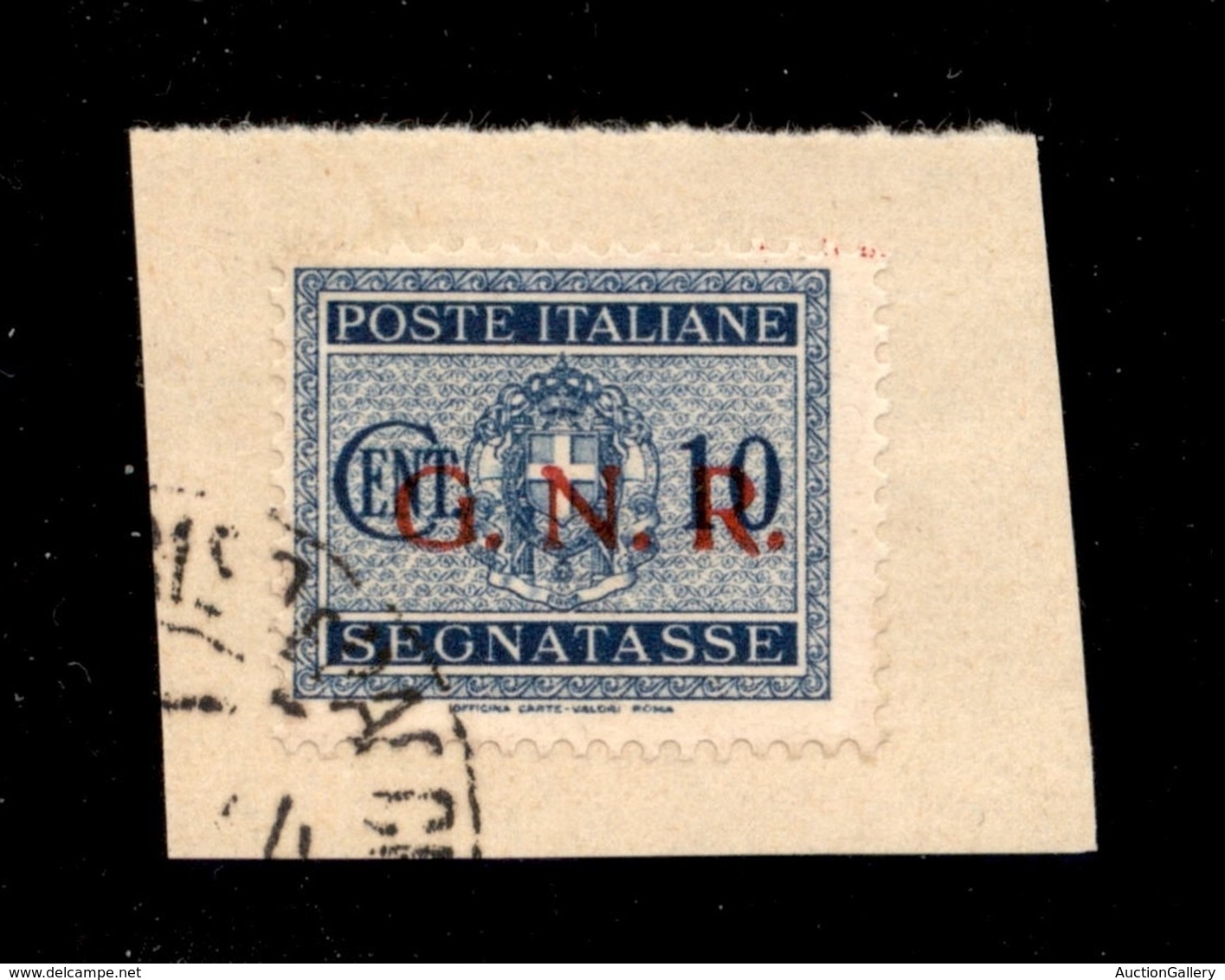 RSI - G.N.R. Verona - 1944 - 10 Cent (48 Dgaa) - Usato Su Frammento A Verona (Tiotolare) - Punto Piccolo Dopo G - Cert.  - Autres & Non Classés