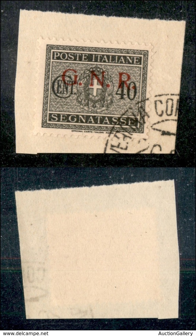 RSI - G.N.R. Verona - 1944 - 40 Cent (52 Dga) - Usato Su Frammento Verona (Titolare) - N Punto Grosso - Cert. AG - Autres & Non Classés