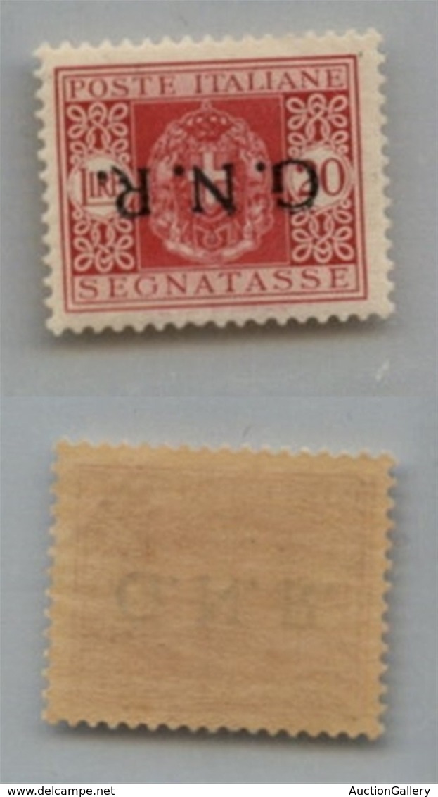 RSI - G.N.R. Verona - 1944 - 20 Lire (59a) Con Soprastampa Capovolta - Gomma Integra - Cert. AG (750) - Autres & Non Classés