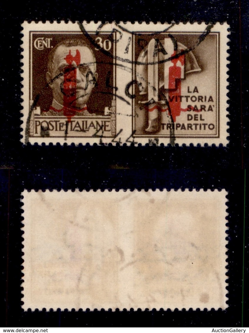 RSI - G.N.R. Verona - 1944 - 30 Cent Milizia (56) - Usato - Autres & Non Classés