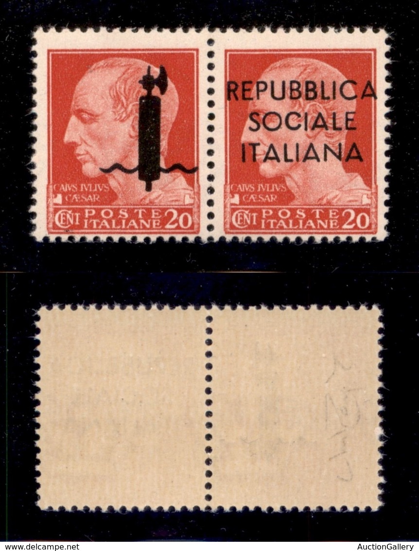 RSI - Saggi-Genova - 1944 - 20 Cent (P5) - Gomma Integra - Cert. Raybaudi (800) - Autres & Non Classés