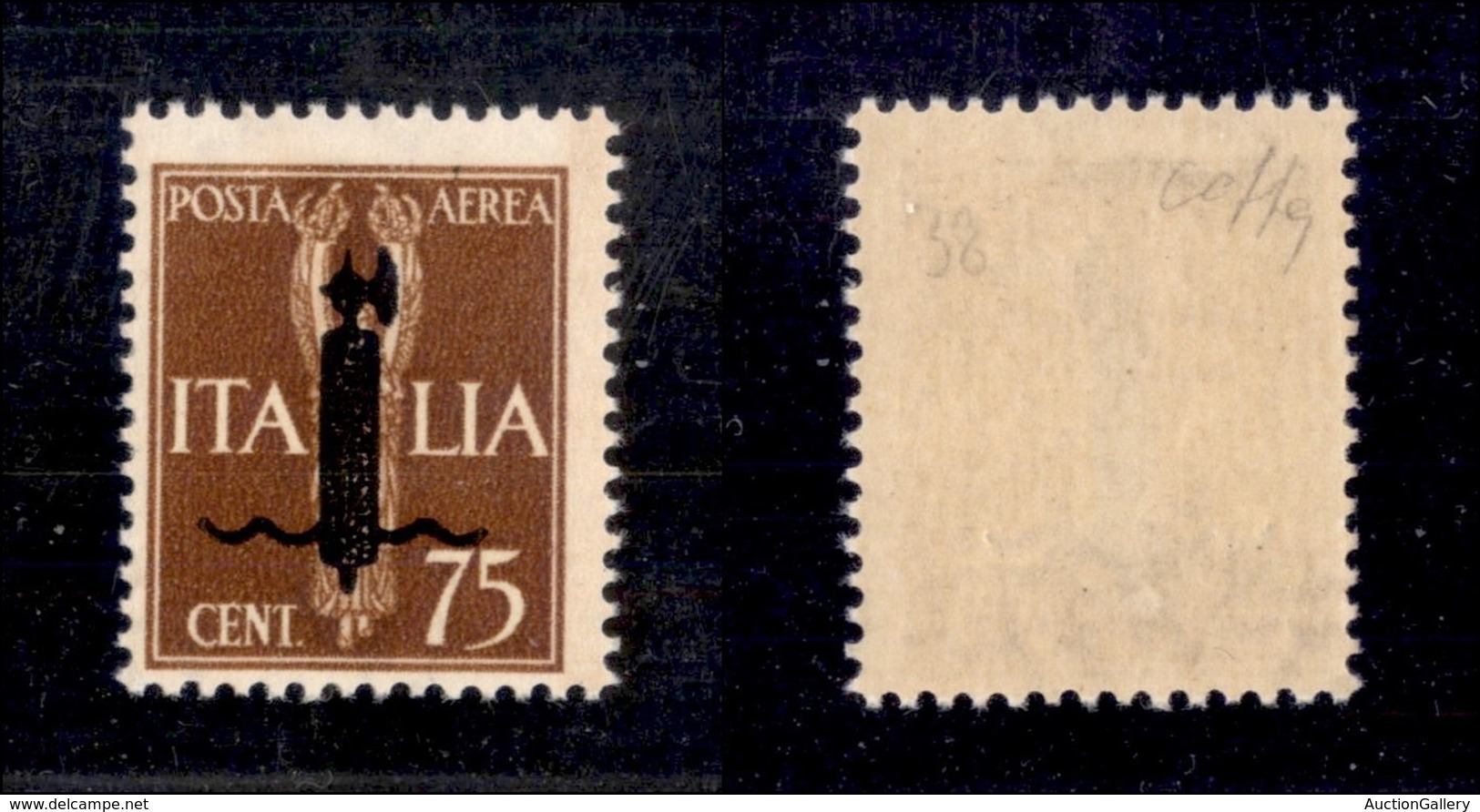 RSI - Saggi-Verona - 1944 - 75 Cent (P10 A) - Gomma Integra - Cert. Colla (6.000) - Autres & Non Classés