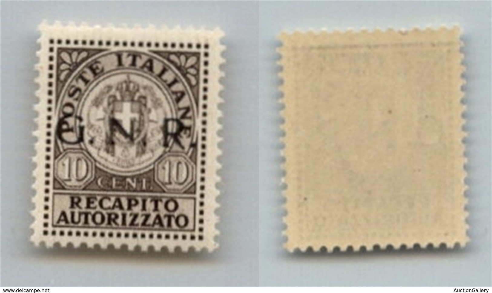 RSI - Saggi-Verona - 1944 - 10 Cent (P1) - Soprastampa Nera - Gomma Integra - Cert. AG (1.000) - Autres & Non Classés