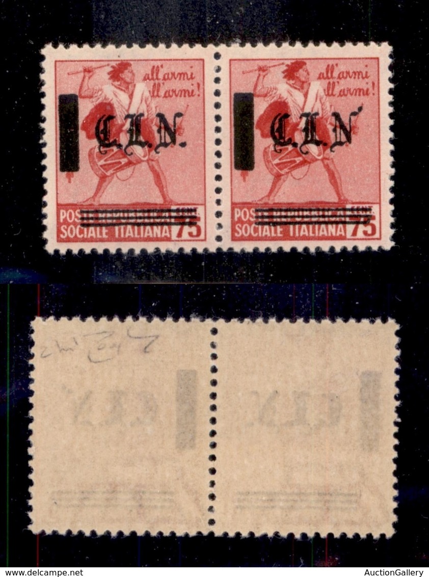 C.L.N. - Torino - 1945 - 75 Cent (Unificato 10 + 10b - Errani 10 + 10e) - Punto In Alto Dopo N In Coppia Col Normale - G - Other & Unclassified