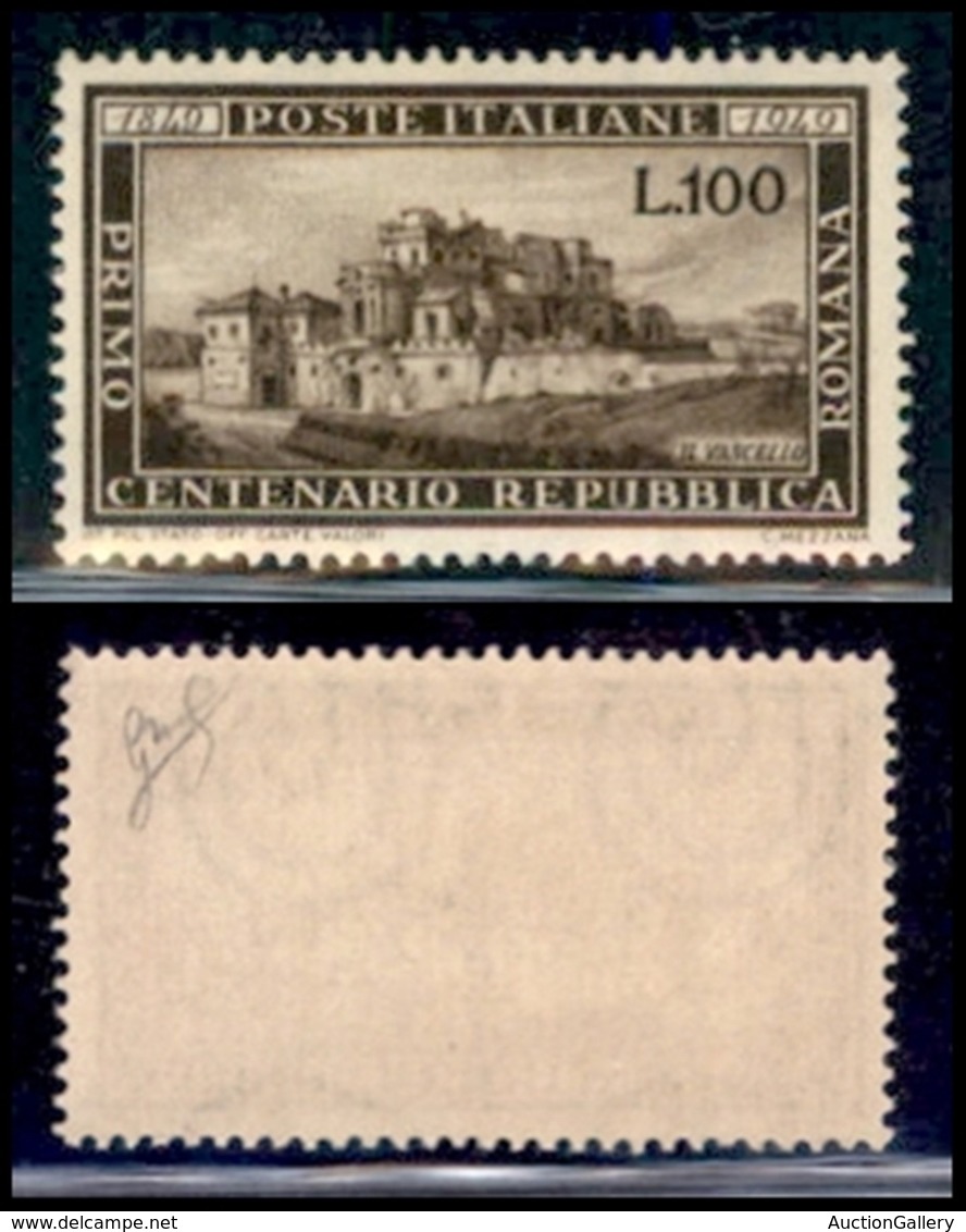REPUBBLICA - 1949 - 100 Lire Repubblica Romana (600) - Gomma Integra (340) - Other & Unclassified