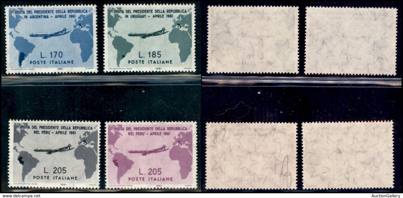 REPUBBLICA - 1961 - Gronchi (918/921) - Serie Completa - Gomma Integra - Cert AG (1930) - Autres & Non Classés