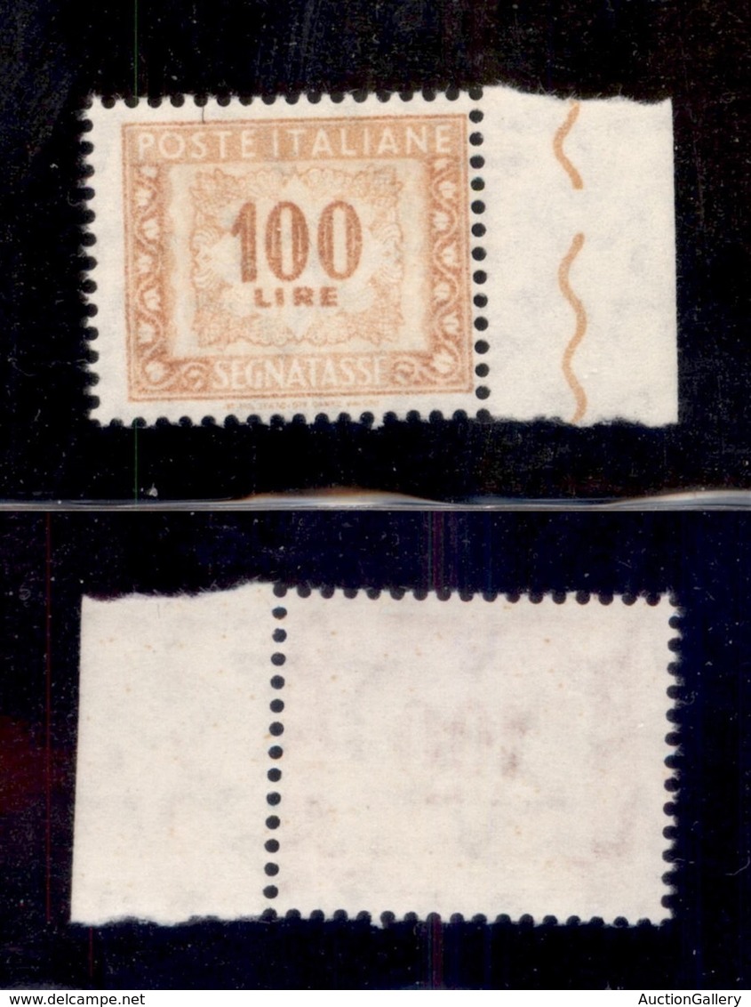 REPUBBLICA - 1957 - 100 Lire (119/IIaa) Bordo Foglio - Stampa Evanescente - Gomma Integra (400) - Other & Unclassified