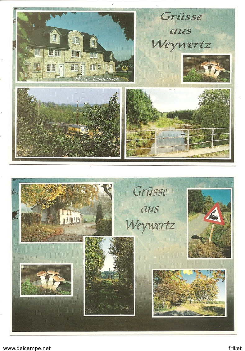 - 1311 -      WEYWERTZ Gruss Aus    (  2 Cartes Grand Format ) - Bütgenbach